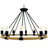 Lampa sufitowa GOLDLUX Arthur Rope 307927 Czarno-brązowy Zasilanie Sieciowe