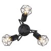 Lampa sufitowa GLOBO XARA I 54802S-3D Czarna Zasilanie Sieciowe