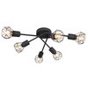 Lampa sufitowa GLOBO XARA I 54802S-6 Czarny Zasilanie Sieciowe