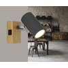 Kinkiet GLOBO Robby 57911-1G Grafitowy Rodzaj Kinkiet