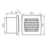 Wentylator kanałowy KANLUX Cyklon WKK-EOL150T Długość [mm] 184