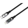 Kabel USB-C - Lightning FOREVER GSM171011 z wyświetlaczem LCD 27W 1m Czarny Gwarancja 12 miesięcy