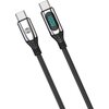 Kabel USB-C - USB-C FOREVER GSM171012 z wyświetlaczem LCD 100W 1 m Czarny Rodzaj Kabel