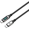 Kabel USB-C - USB-C FOREVER GSM171012 z wyświetlaczem LCD 100W 1 m Czarny Gwarancja 12 miesięcy