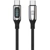 Kabel USB-C - USB-C FOREVER GSM171012 z wyświetlaczem LCD 100W 1 m Czarny Długość [m] 1