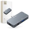 Stacja dokująca TECH-PROTECT V6-HUB 4w1 USB Typu C, Pasywna Szary