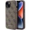 Etui GUESS 4G Metal Gold Logo do Apple iPhone 15 Brązowy