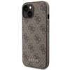 Etui GUESS 4G Metal Gold Logo do Apple iPhone 15 Brązowy Seria telefonu iPhone