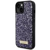 Etui GUESS Rhinestone Metal Logo do Apple iPhone 15 Fioletowy Seria telefonu iPhone