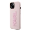 Etui KARL LAGERFELD 3D Rubber Glitter Logo do Apple iPhone 15 Plus Różowy Seria telefonu iPhone