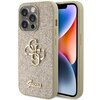 Etui GUESS Glitter Script Big 4G do Apple iPhone 15 Pro Złoty