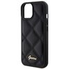 Etui GUESS Quilted Metal Logo do Apple iPhone 15 Czarny Typ Etui nakładka