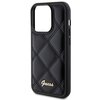 Etui GUESS Quilted Metal Logo do Apple iPhone 15 Pro Czarny Typ Etui nakładka