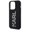 Etui KARL LAGERFELD 3D Rubber Glitter Logo do Apple iPhone 15 Pro Czarny Dominujący kolor Czarny