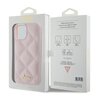 Etui GUESS Quilted Metal Logo do Apple iPhone 15 Różowy Marka telefonu Apple