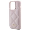 Etui GUESS Quilted Metal Logo do Apple iPhone 15 Pro Różowy Typ Etui nakładka