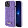 Etui GUESS Sequin Script Metal do Apple iPhone 15 Fioletowy