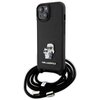 Etui KARL LAGERFELD Crossbody Saffiano Metal Pin do Apple iPhone 14 Plus/15 Plus Czarny