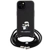 Etui KARL LAGERFELD Crossbody Saffiano Metal Pin do Apple iPhone 14 Plus/15 Plus Czarny Seria telefonu iPhone