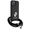 Etui KARL LAGERFELD Crossbody Saffiano Metal Pin do Apple iPhone 14 Plus/15 Plus Czarny Model telefonu iPhone 15 Plus