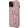 Etui GUESS Glitter Script Big 4G do Apple iPhone 15 Różowy Seria telefonu iPhone