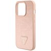 Etui GUESS Croco Triangle Metal Logo do Apple iPhone 15 Pro Różowy Gwarancja 24 miesiące