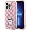 Etui KARL LAGERFELD Monogram Choupette do Apple iPhone 15 Pro Różowy