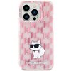 Etui KARL LAGERFELD Monogram Choupette do Apple iPhone 15 Pro Różowy Model telefonu iPhone 15 Pro