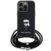 Etui KARL LAGERFELD Crossbody Saffiano Monogram do Apple iPhone 15 Pro Czarny Seria telefonu iPhone