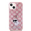 Etui KARL LAGERFELD Monogram Choupette do Apple iPhone 15 Różowy Model telefonu iPhone 15