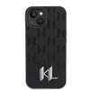 Etui KARL LAGERFELD Stamp Metal Logo do Apple iPhone 15 Czarny Model telefonu iPhone 15