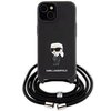 Etui KARL LAGERFELD Crossbody Saffiano Monogram Metal Pin Karl & Choupette do Apple iPhone 15 Czarny Seria telefonu iPhone
