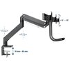 Uchwyt do monitora GEMBIRD MA-DA3-03 17-27 cali Czarny Wyposażenie Zestaw montażowy