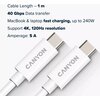 Kabel USB-C - USB-C CANYON UC-44 4.0 1 m 240W Biały Typ USB-C - USB-C