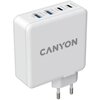Ładowarka sieciowa CANYON H-100 GaN PD 100W QC 3.0 30W Biały Szerokość [mm] 73