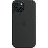 Etui APPLE Silicone Case MagSafe do iPhone 15 Czarny Dominujący kolor Czarny