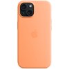 Etui APPLE Silicone Case MagSafe do iPhone 15 Pomarańczowy Sorbet Dominujący kolor Pomarańczowy Sorbet