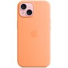 Etui APPLE Silicone Case MagSafe do iPhone 15 Pomarańczowy Sorbet Seria telefonu iPhone