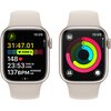 APPLE Watch 9 GPS + Cellular 41mm koperta z aluminium (księżycowa poświata) + pasek sportowy rozmiar M/L (księżycowa poświata) Wykonanie paska Fluoroelastomer