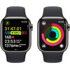 Apple Watch 9 GPS + Cellular 41mm koperta ze stali nierdzewnej (mocny grafit) + pasek sportowy M/L (północ) Wykonanie paska Fluoroelastomer