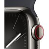 APPLE Watch 9 GPS + Cellular 41mm koperta ze stali nierdzewnej (mocny grafit) + pasek sportowy S/M (północ) Komunikacja Bluetooth