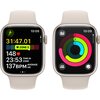 Apple Watch 9 GPS + Cellular 45mm koperta z aluminium (księżycowa poświata) + pasek sportowy M/L (księżycowa poświata) Kompatybilna platforma iOS