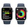 APPLE Watch 9 GPS + Cellular 45mm koperta z aluminium (srebrny) + pasek sportowy S/M (sztormowy błękit) Kompatybilna platforma iOS