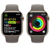 APPLE Watch 9 GPS + Cellular 45mm koperta ze stali nierdzewnej (złoty) + pasek sportowy M/L (popielaty brąz) Kompatybilna platforma iOS