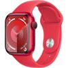 APPLE Watch 9 GPS 41mm koperta z aluminium (czerwony) + pasek sportowy rozmiar M/L (czerwony)