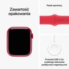 APPLE Watch 9 GPS + Cellular 45mm koperta z aluminium (czerwony) + pasek sportowy S/M (czerwony) Wykonanie paska Fluoroelastomer