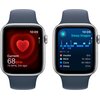 APPLE Watch SE 2gen GPS 44mm koperta z aluminium (srebrny) + pasek sportowy rozmiar S/M (zimowy błękit) Kompatybilna platforma iOS