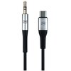 Kabel USB-C - Jack 3.5 mm 3MK Aux Cable 1 m Czarny Długość [m] 1