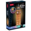 Pudełko przedstawia model 3D Big Bena w wersji nocnej z podświetleniem LED, z napisem "CubicFun" oraz "London Big Ben Night Edition". Na opakowaniu widnieje informacja o 32 elementach, ostrzeżenie o ryzyku zadławienia oraz oznaczenie wiekowe 8+.