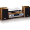Gramofon LENCO MC-160WD Drewno, Napęd paskowy, BT, Kolumny głośnikowe w zestawie, Prędkość odtw. 33 1/3,45,78 obr./min Prędkość obrotowa [RPM] 45